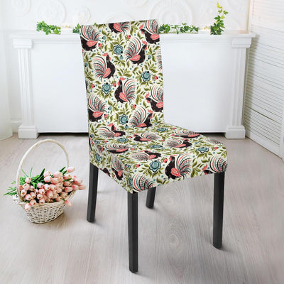Rooster Print Design Dining Chair Slipcover-JTAMIGO.COM