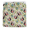 Rooster Print Design Duvet Cover Bedding Set