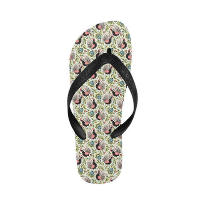 Rooster Print Design Flip Flops-JTAMIGO.COM