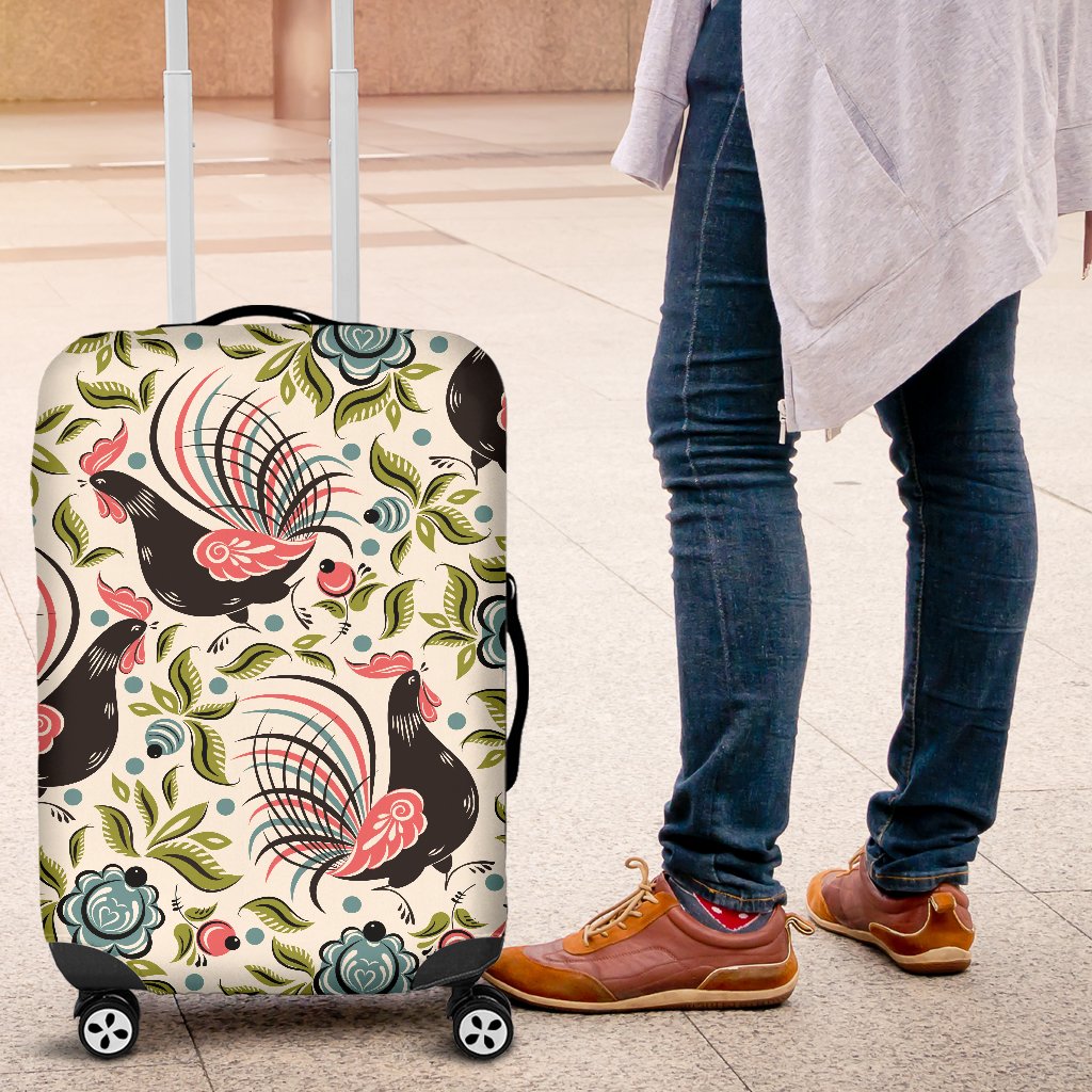 Rooster Print Design Luggage Cover Protector