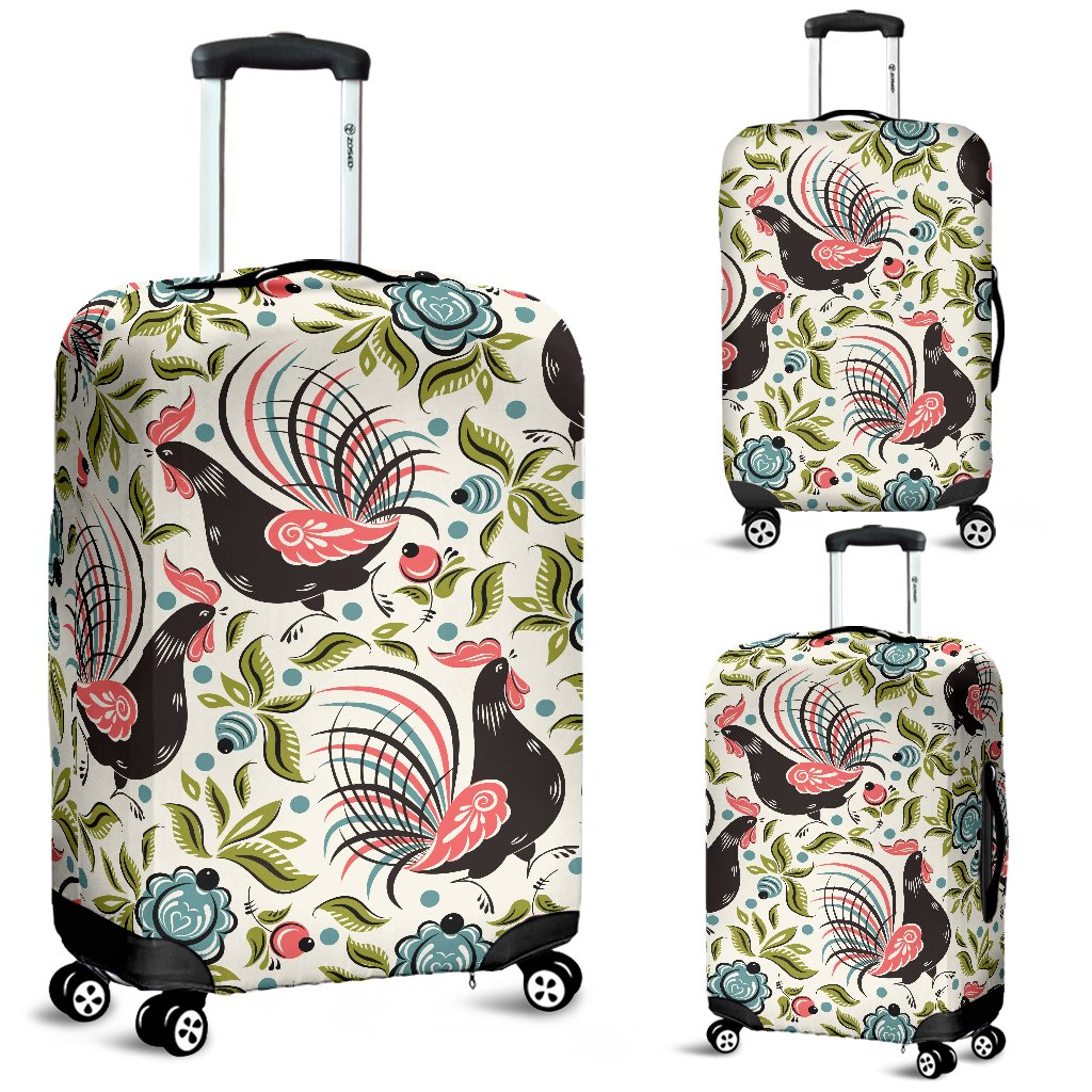 Rooster Print Design Luggage Cover Protector