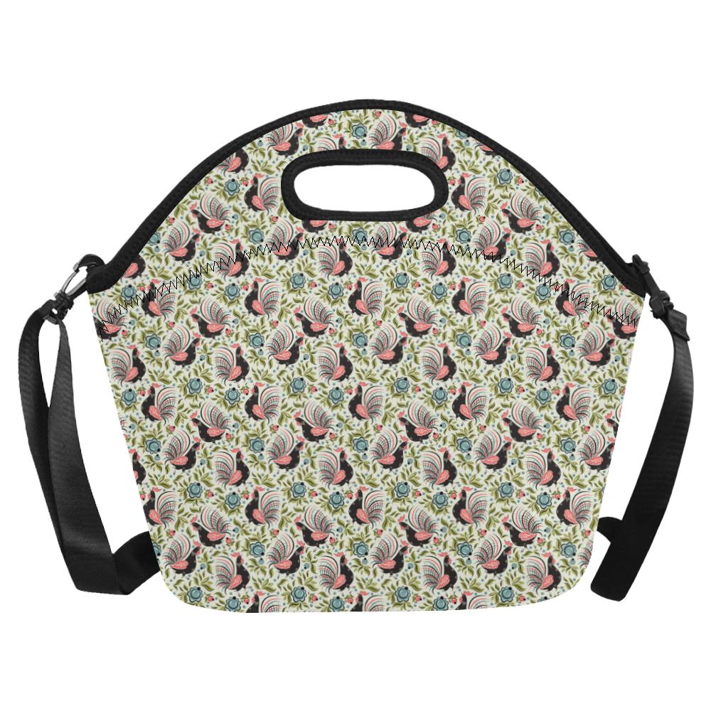 Rooster Print Design Neoprene Lunch Bag (Model 1669)(Large)-JTAMIGO.COM