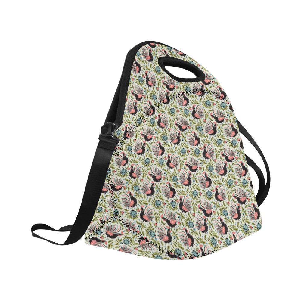 Rooster Print Design Neoprene Lunch Bag (Model 1669)(Large)-JTAMIGO.COM