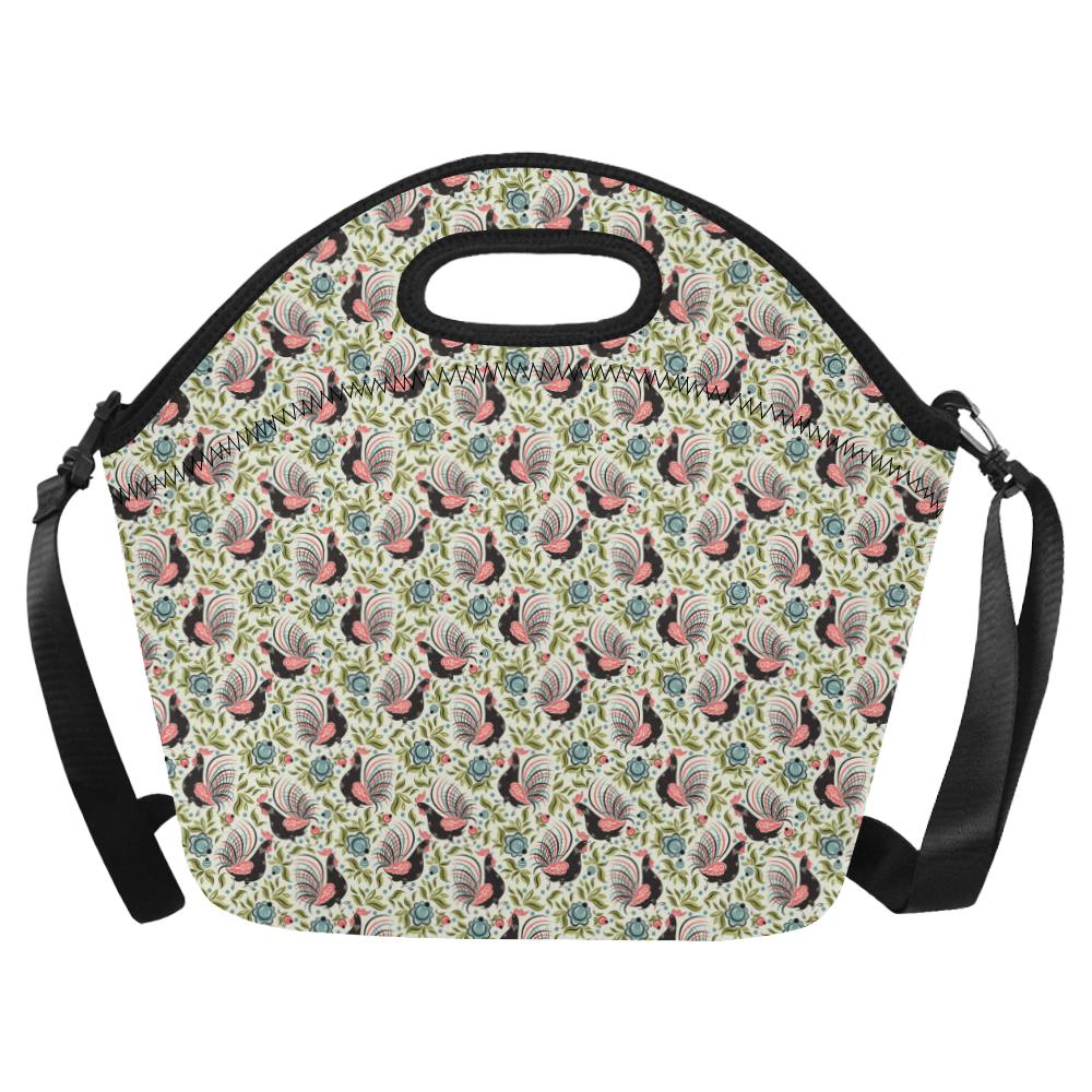 Rooster Print Design Neoprene Lunch Bag (Model 1669)(Large)-JTAMIGO.COM