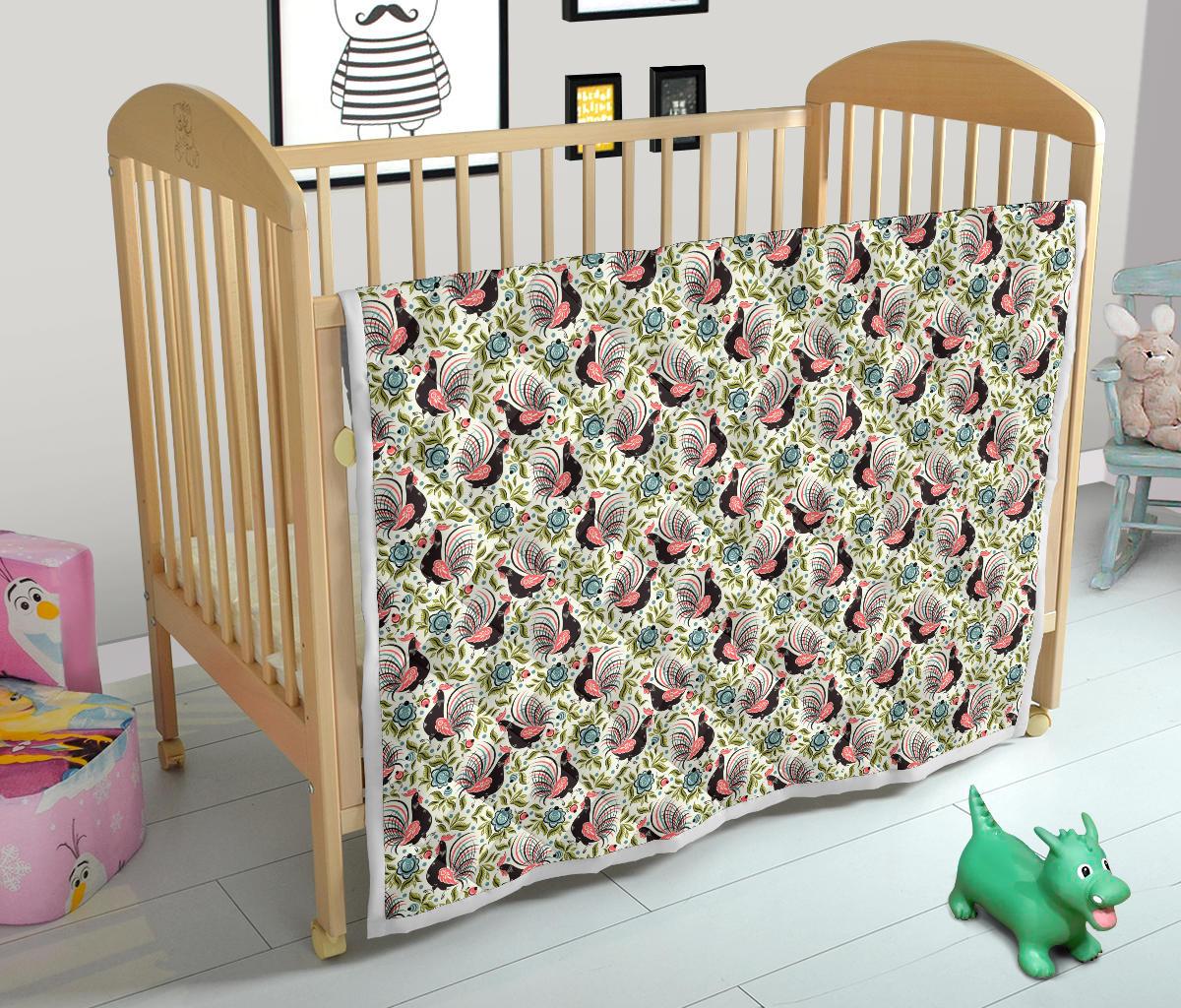 Rooster Print Design Premium Quilt-JTAMIGO.COM