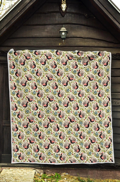 Rooster Print Design Premium Quilt-JTAMIGO.COM