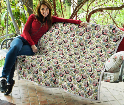 Rooster Print Design Premium Quilt-JTAMIGO.COM