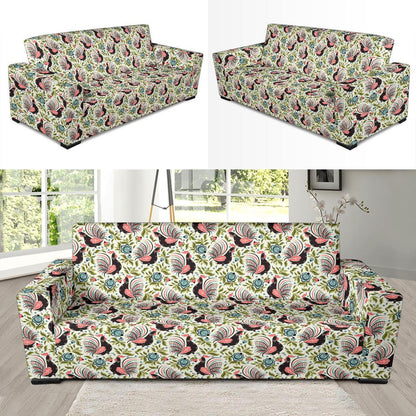 Rooster Print Design Sofa Slipcover-JTAMIGO.COM