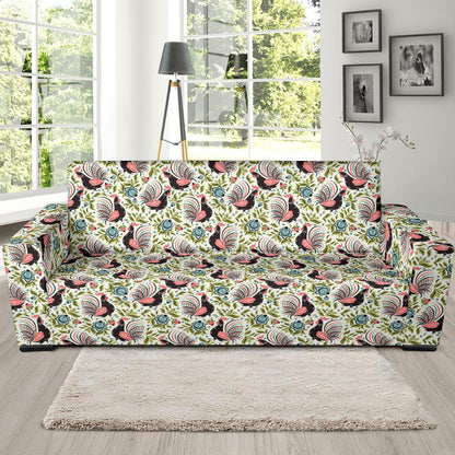 Rooster Print Design Sofa Slipcover-JTAMIGO.COM