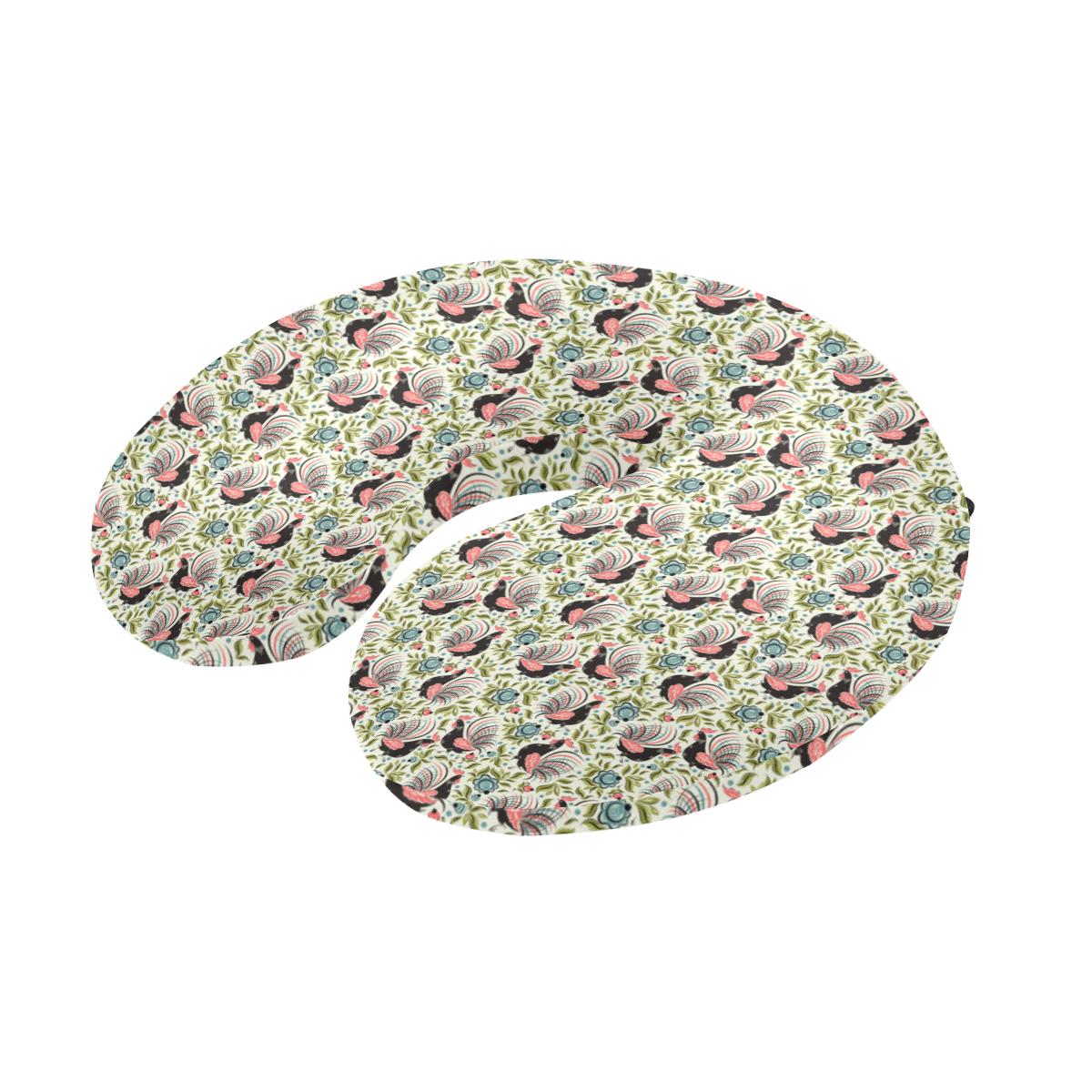 Rooster Print Design U-Shaped Travel Neck Pillow-JTAMIGO.COM