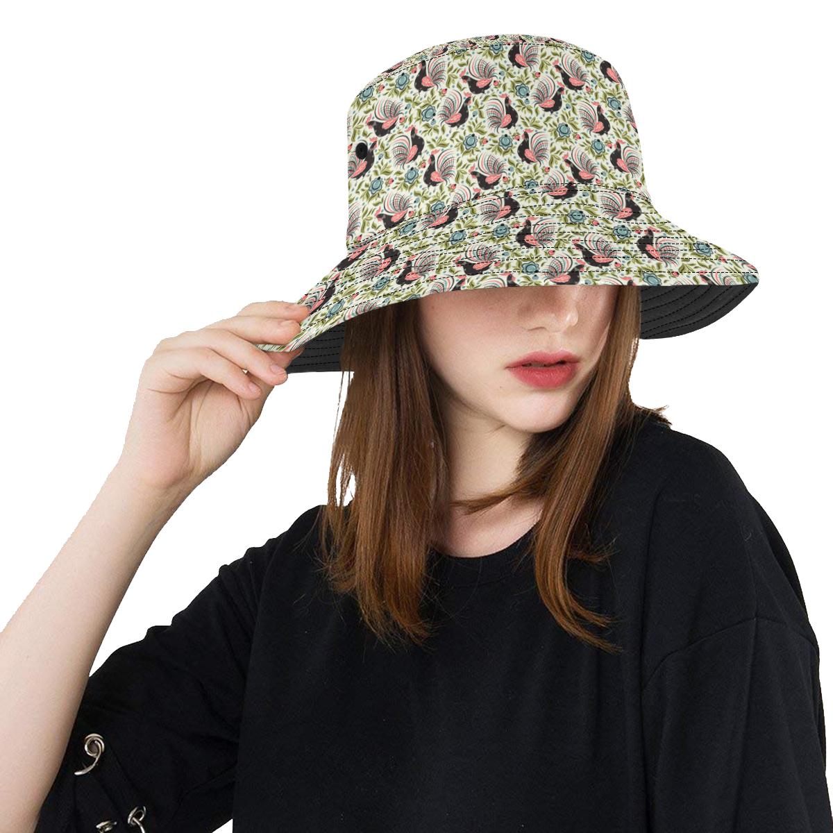 Rooster Print Design Unisex Bucket Hat
