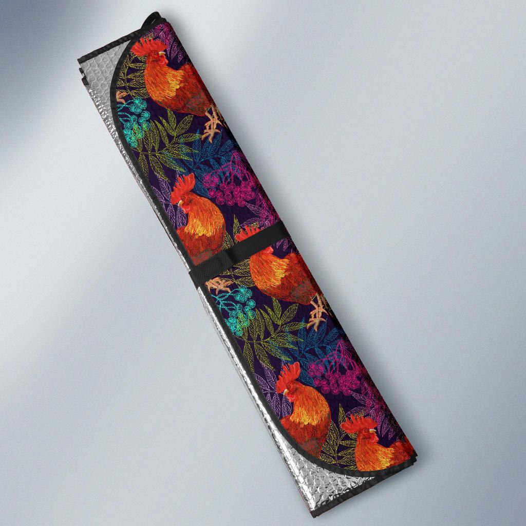 Rooster Print Style Car Sun Shade For Windshield