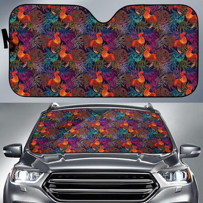 Rooster Print Style Car Sun Shade For Windshield