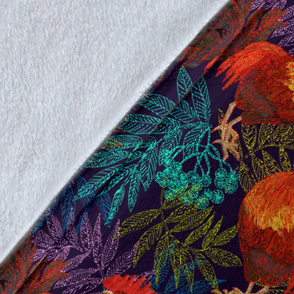 Rooster Print Style Fleece Blanket