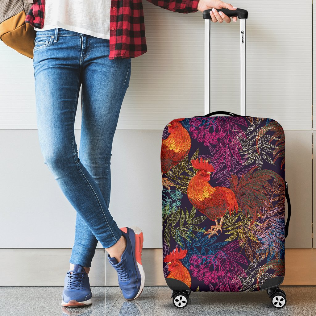 Rooster Print Style Luggage Cover Protector