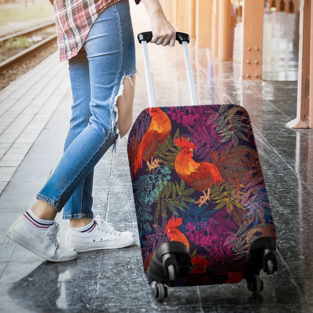Rooster Print Style Luggage Cover Protector