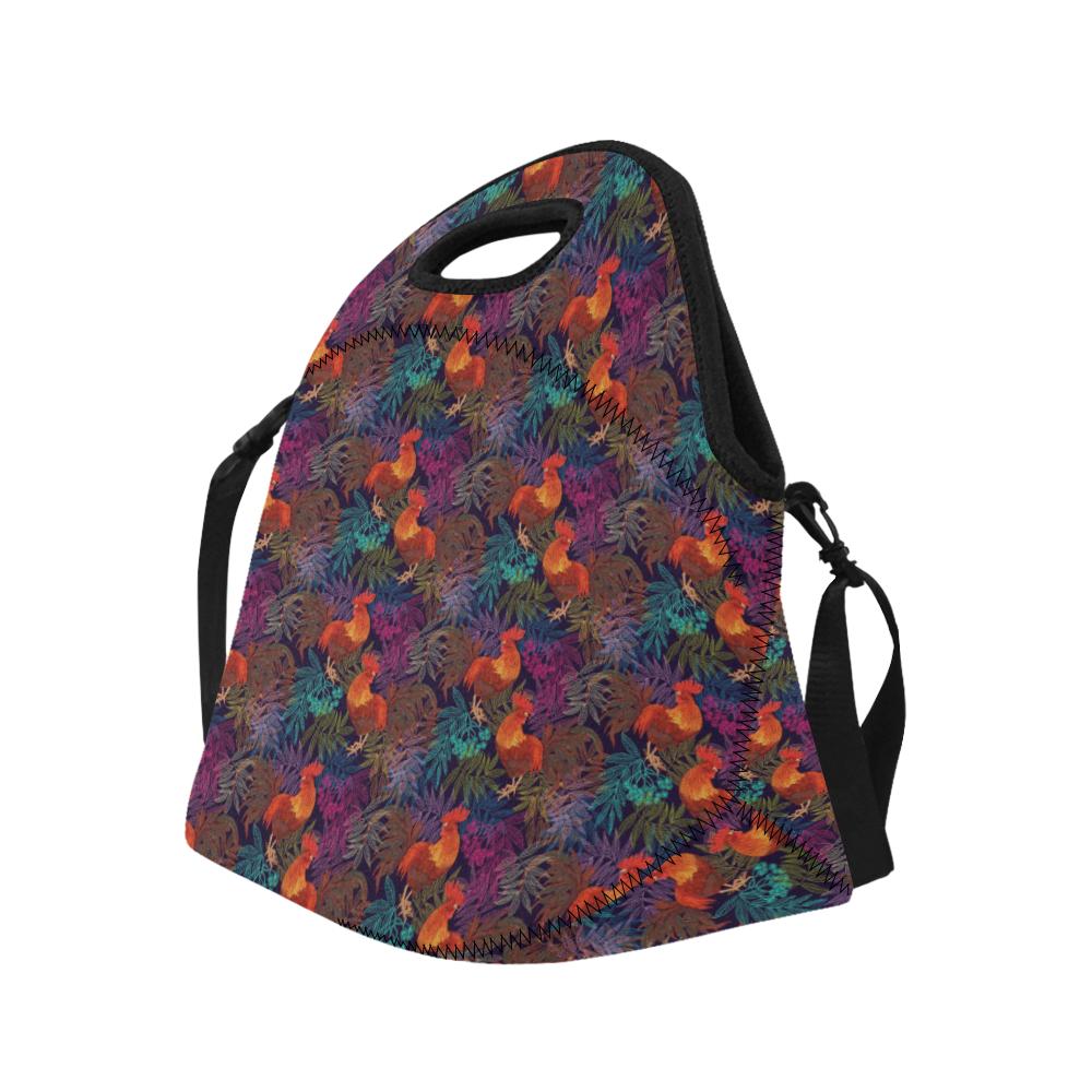 Rooster Print Style Neoprene Lunch Bag (Model 1669)(Large)-JTAMIGO.COM