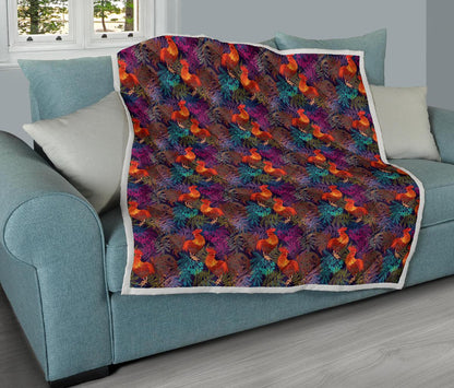 Rooster Print Style Premium Quilt-JTAMIGO.COM
