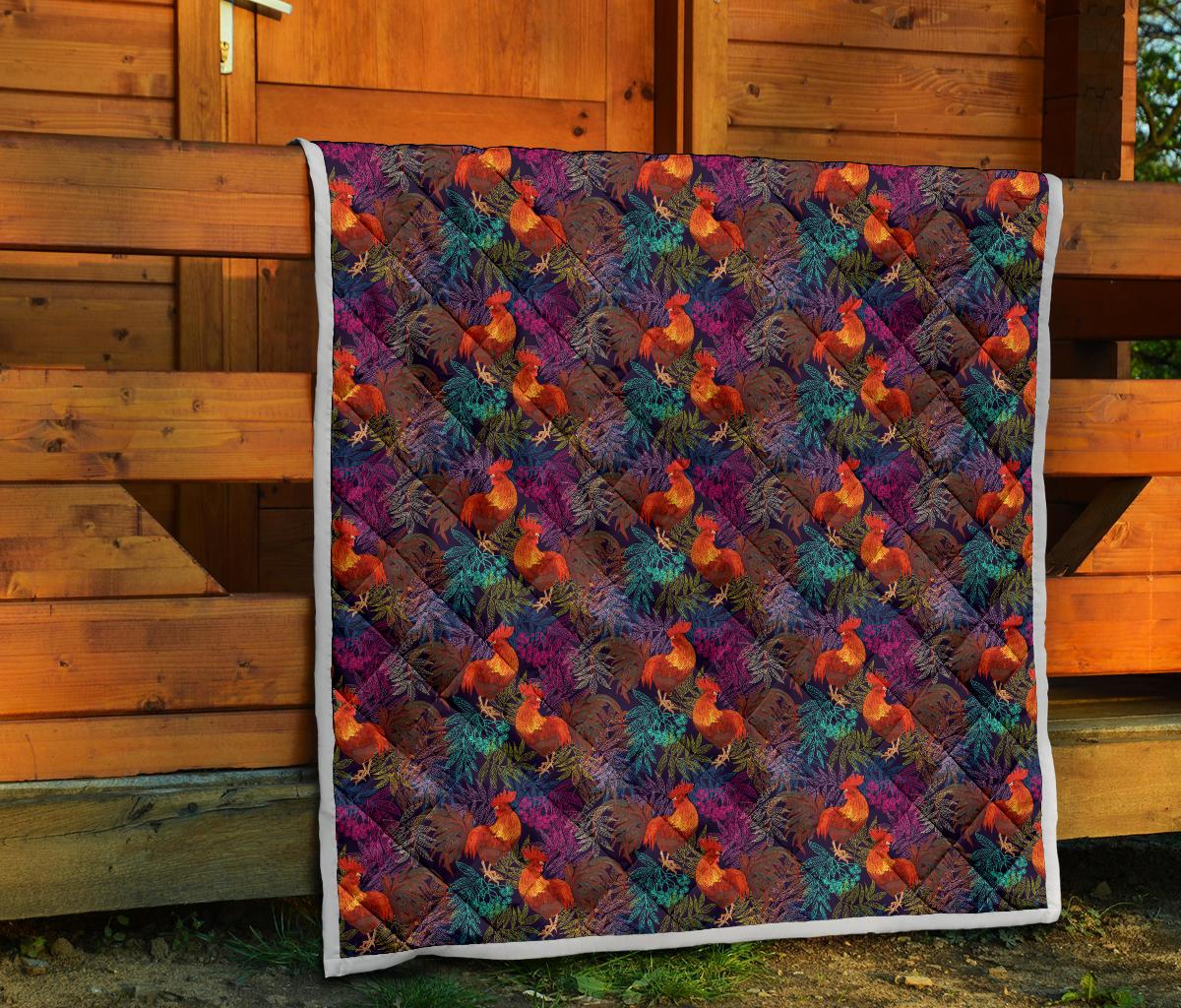 Rooster Print Style Premium Quilt-JTAMIGO.COM