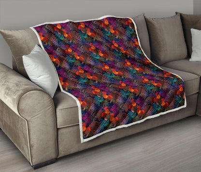 Rooster Print Style Premium Quilt-JTAMIGO.COM