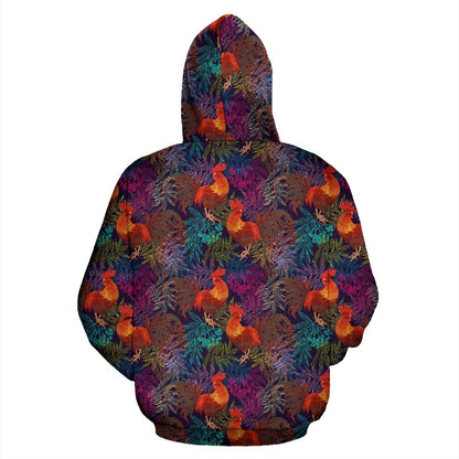 Rooster Print Style Pullover Hoodie