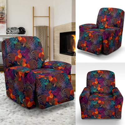 Rooster Print Style Recliner Slipcover-JTAMIGO.COM