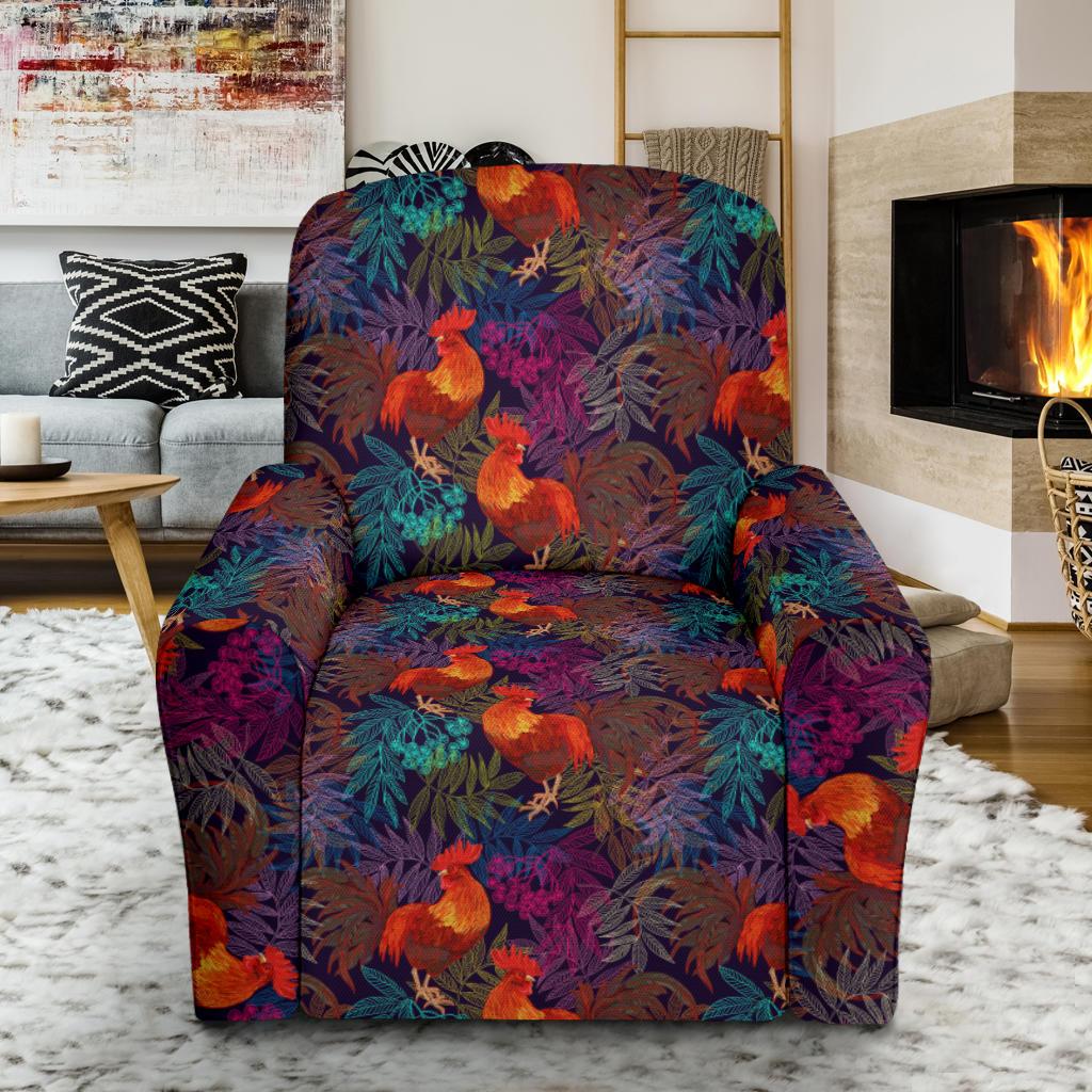 Rooster Print Style Single Sofa Slipcover -JTAMIGO.COM