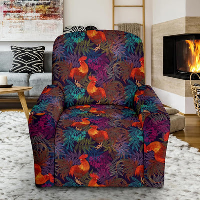 Rooster Print Style Recliner Slipcover-JTAMIGO.COM