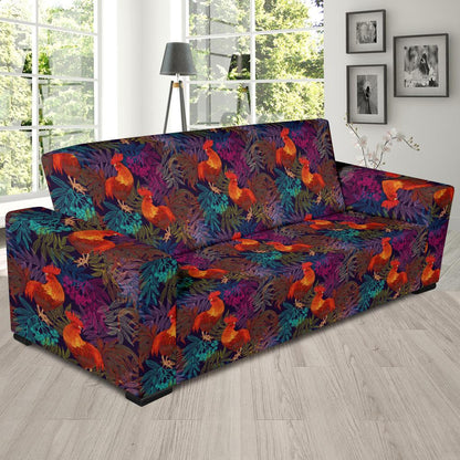 Rooster Print Style Sofa Slipcover-JTAMIGO.COM