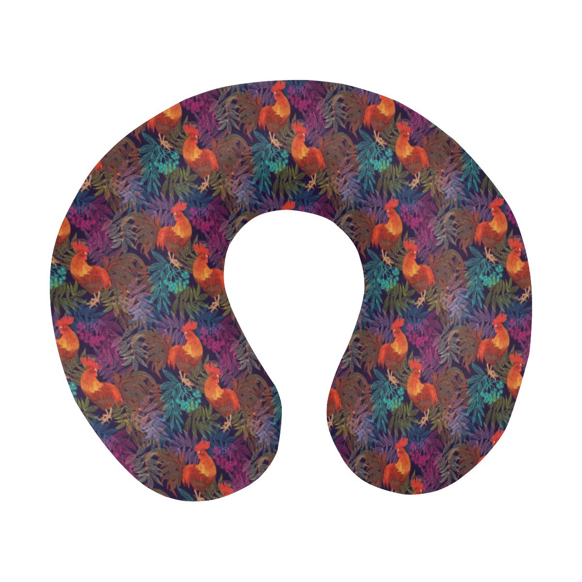 Rooster Print Style U-Shaped Travel Neck Pillow-JTAMIGO.COM