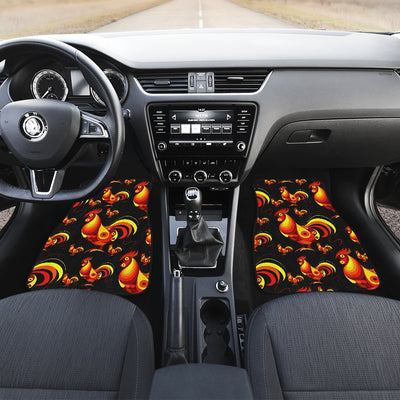 Rooster Print Themed Car Floor Mats