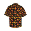 Rooster Print Themed Men Aloha Hawaiian Shirt
