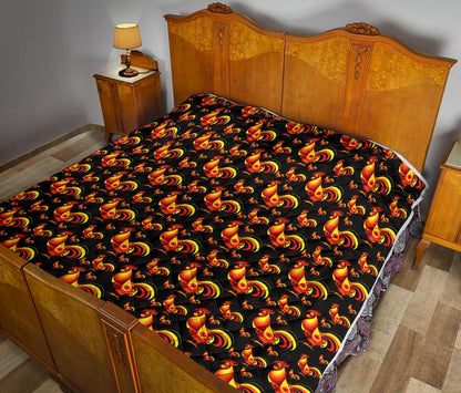 Rooster Print Themed Premium Quilt-JTAMIGO.COM