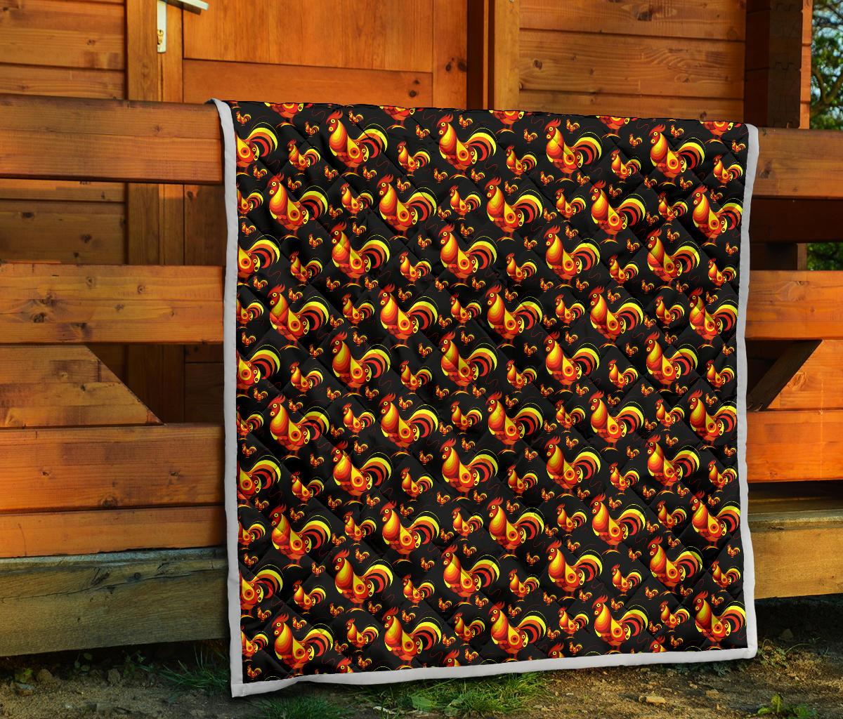 Rooster Print Themed Premium Quilt-JTAMIGO.COM