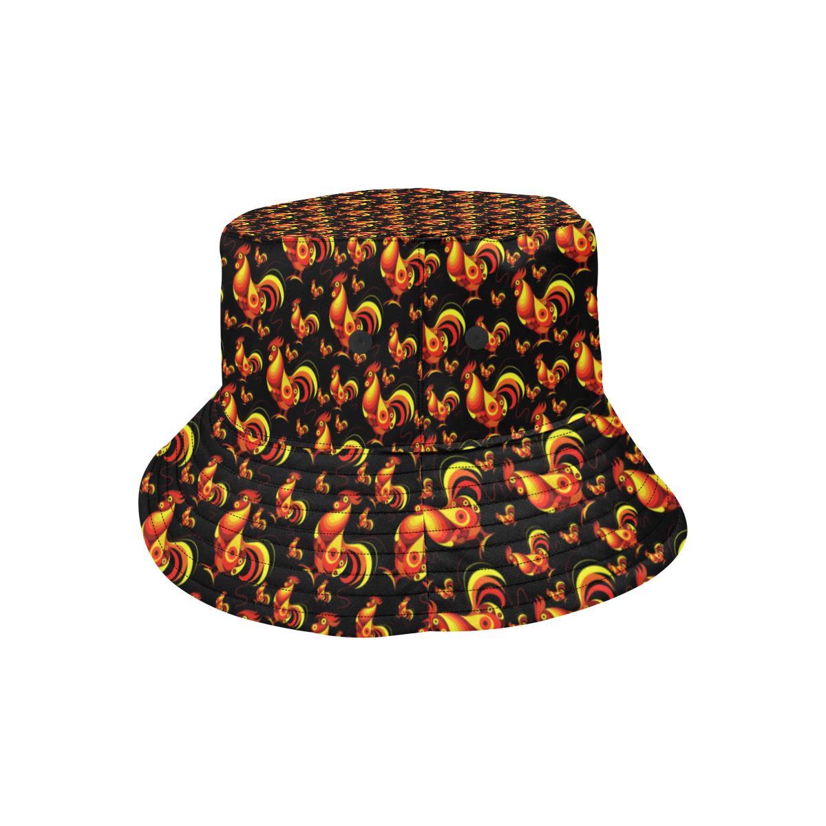 Rooster Print Themed Unisex Bucket Hat