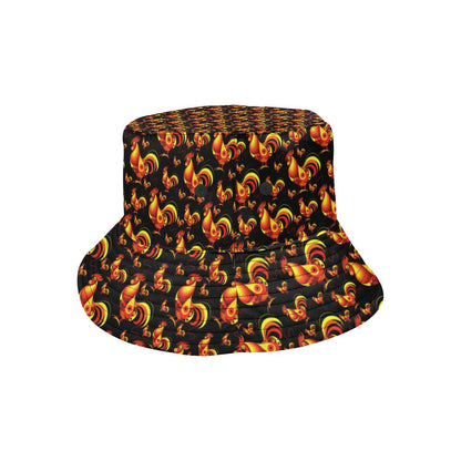 Rooster Print Themed Unisex Bucket Hat