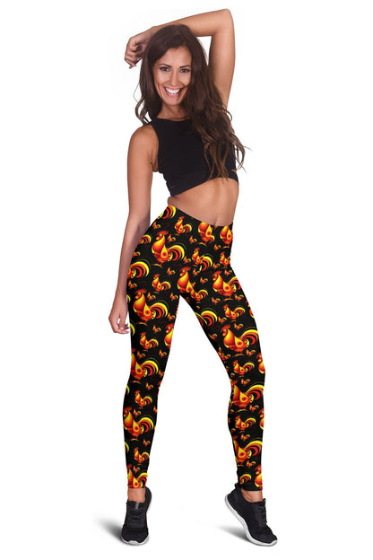 Rooster Print Themed Women Leggings