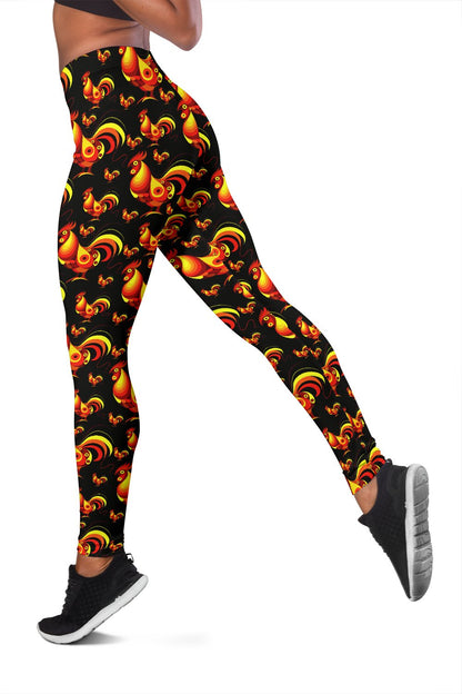 Rooster Print Themed Women Leggings