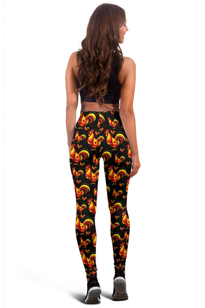Rooster Print Themed Women Leggings