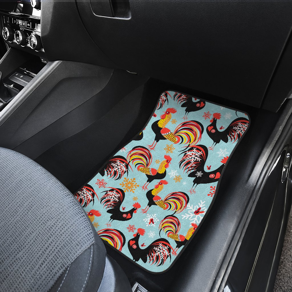 Rooster Themed Design Car Floor Mats