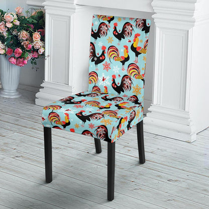 Rooster Themed Design Dining Chair Slipcover-JTAMIGO.COM