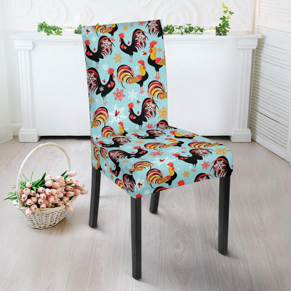 Rooster Themed Design Dining Chair Slipcover-JTAMIGO.COM