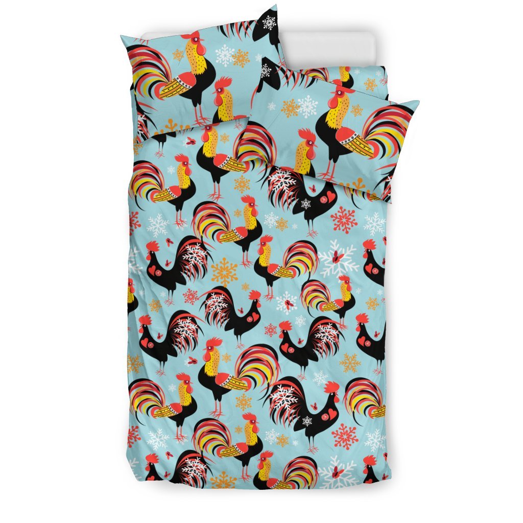 Rooster Themed Design Duvet Cover Bedding Set