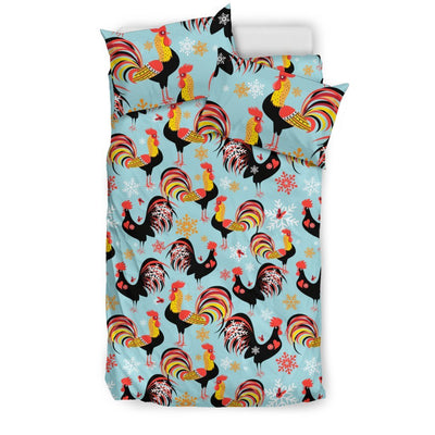 Rooster Themed Design Duvet Cover Bedding Set