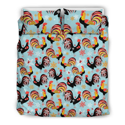 Rooster Themed Design Duvet Cover Bedding Set