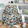 Rooster Themed Design Fleece Blanket
