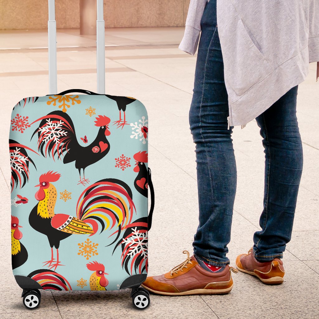 Rooster Themed Design Luggage Cover Protector