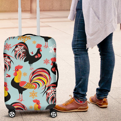 Rooster Themed Design Luggage Cover Protector
