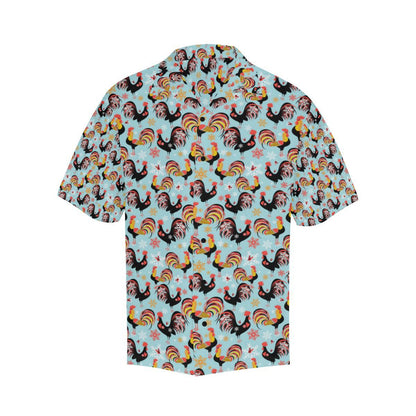Rooster Themed Design Men Aloha Hawaiian Shirt