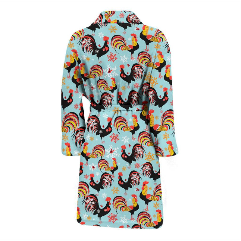 Rooster Themed Design Men Bath Robe-JTAMIGO.COM